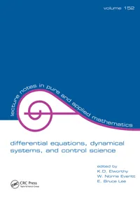 Buy DIFFERENTIAL EQUATIONS,DYNAMICAL SYSTEMS, AND CONTROL SCIENCE, VOL-152 | by K.D. Elworthy | ‎ TAYLOR & FRANCIS | ‎ English | ‎ 1st Edition — BookShops.in