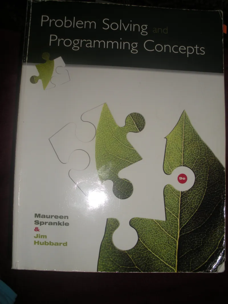 Problem Solving & Programming Concepts | by Maureen Sprankle | Jim Hubbard | Pearson College Div | English | 9th Edition