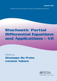 Buy Stochastic Partial Differential Equations And Applications: 245 | by Giuseppe Da Prato | Luciano Tubaro | Chapman & Hall | English | 1st Edition — BookShops.in