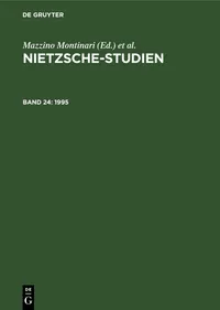 Buy 1995 Nietzsche-Studien: Internationales Jahrbuch für die Nietzsche-Forschung | Mazzino Montinari, Wolfgang Müller-Lauter, Heinz Wenzel | De Gruyter | German | Paperback | Reprint 2021 Edition — BookShops.in