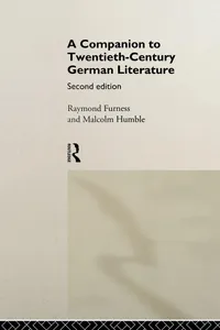Buy A Companion to Twentieth-Century German Literature by Raymond Furness & Malcolm Humble | Routledge Hardcover | ISBN 9780415150576 | German Literary Reference — BookShops.in