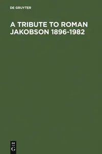 Buy A Tribute to Roman Jakobson 1896-1982 by Paul E. Gray and Morris Halle | Mouton De Gruyter | Hardcover | Language & Linguistics Textbook — BookShops.in