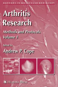 Buy Arthritis Research Volume 1: Methods and Protocols (Methods in Molecular Medicine) by Andrew P. Cope | Springer | Hardcover | 2007 Edition | Rheumatology Textbook for Researchers — BookShops.in