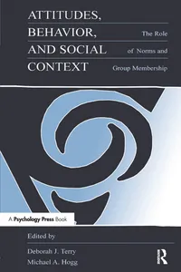 Buy Attitudes, Behavior, and Social Context: The Role of Norms and Group Membership by Deborah J. Terry and Michael A. Hogg – Psychology Press Hardcover, 1st Edition, 1999 – Social Psychology Textbook — BookShops.in