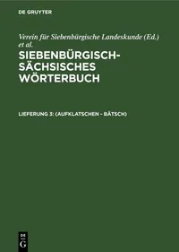 Buy Aufklatschen - Bätsch: German Language Dictionary by Adolf Schullerus | De Gruyter Reprint 2021 | Paperback | ISBN 9783112440957 — BookShops.in