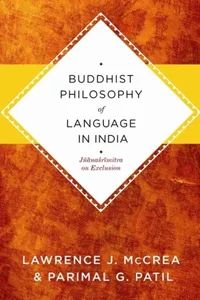 Buy Buddhist Philosophy of Language in India by Lawrence J. Mccrea | Columbia University Press | English | Paperback — BookShops.in