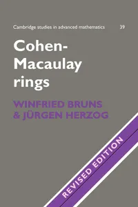 Buy Cohen-Macaulay Rings: Revised Edition (Cambridge Studies in Advanced Mathematics) by Winfried Bruns | Hardcover | Cambridge University Press — BookShops.in