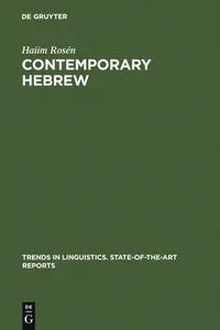 Buy Contemporary Hebrew by Haiim Rosén: A Linguistic Study (Trends in Linguistics) | Mouton De Gruyter | English | Paperback | Reprint — BookShops.in