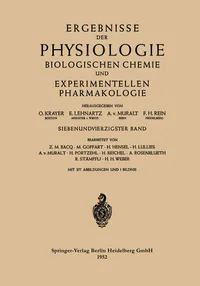 Buy Ergebnisse der Physiologie Biologischen Chemie und Experimentellen Pharmakologie: 47. Band by O. Krayer | Springer | German Hardcover | 1952 Edition | Medicine & Pharmacy Textbook — BookShops.in