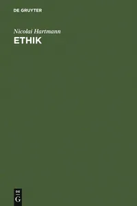 Buy Ethik by Nicolai Hartmann | German Hardcover | De Gruyter | 4th Reprint 2010 | Philosophy Ethics Textbook — BookShops.in