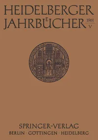 Buy Heidelberger Jahrbücher: 5 by Kenneth A. Loparo (Hardcover, German, Springer-Verlag, 1961) - Academic Science Studies Book — BookShops.in