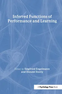 Buy Inferred Functions of Performance and Learning by Siegfried Engelmann and Donald Steely | Psychology Press | Hardcover | Cognitive Psychology Textbook — BookShops.in