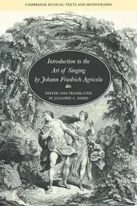 Buy Introduction to the Art of Singing by Johann Friedrich Agricola | Cambridge University Press | Hardcover | 9780521031011 — BookShops.in