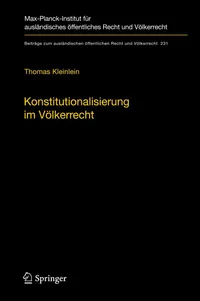 Buy Konstitutionalisierung im Völkerrecht by Thomas Kleinlein | Springer-Verlag | German Hardcover 2012 | International Law Philosophy — BookShops.in