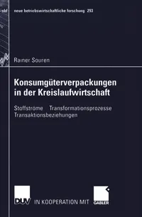 Buy Konsumgüterverpackungen in der Kreislaufwirtschaft by Rainer Souren (Hardcover, German, 2002) | Deutscher Universitatsverlag | Business & Economics Textbook — BookShops.in