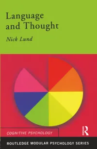 Buy Language and Thought (Routledge Modular Psychology) by Nick Lund | Routledge | Hardcover | 9780415282918 — BookShops.in