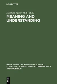 Buy Meaning and Understanding: A Philosophical Inquiry | Herman Parret & Jacques Bouveresse | De Gruyter | English | Paperback | Reprint Edition — BookShops.in