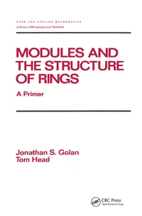Buy Modules and the Structure of Rings by Golan | Hardcover | Taylor & Francis | Higher Education Mathematics Textbook — BookShops.in