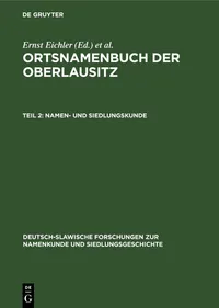 Buy Namen- und Siedlungskunde (Deutsch-Slawische Forschungen zur Namenkunde und Siedlungsge) by Ernst Eichler & Hans Walther – De Gruyter German Language Paperback Reprint — BookShops.in