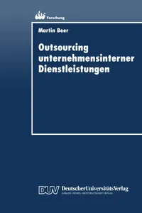 Buy Outsourcing unternehmensinterner Dienstleistungen by Martin Beer (Hardcover, 1997 Edition) | Deutscher Universitatsverlag | German-Language Business Management Textbook — BookShops.in