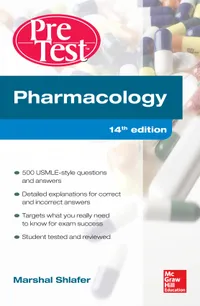 Buy Pharmacology PreTest Self-Assessment and Review 14th Edition | Marshal Shlafer | McGraw-Hill | Hardcover | English | Medical Pharmacology Textbook for USMLE Step 1 Preparation — BookShops.in