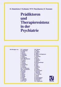 Buy Predictors and Treatment Resistance in Psychiatry: H. Hinterhuber Hardcover German Edition 1993 Vieweg+Teubner — BookShops.in