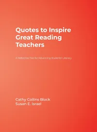 Buy Quotes to Inspire Great Reading Teachers by Cathy Collins Block & Susan E. Israel | Corwin | Hardcover | 1st Edition | 2006 | Education & Reference Book for Teachers — BookShops.in