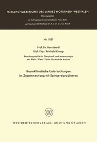 Buy Raumklimatische Untersuchungen im Zusammenhang mit Spinnereiproblemen: 1821 by Hans Israël | 1967 Hardcover | VS Verlag | German Science Studies Book — BookShops.in