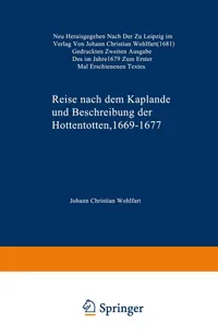 Buy Reise nach dem Kaplande und Beschreibung der Hottentotten 1669–1677 by K. Schreyer | Springer Hardcover German Edition | Ancient History Textbook — BookShops.in
