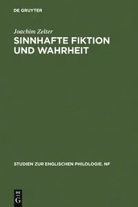 Buy Sinnhafte Fiktion Und Wahrheit: Untersuchungen Zur Ästhetischen Und Epistemologischen Problematik Des Fiktionsbegriffs Im Kontext Europäischer Ideen- ... 32 (Studien Zur Englischen Philologie, 32) by Joachim Zelter | De Gruyter | German Hardcover | Reprint Edition — BookShops.in