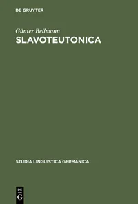 Buy Slavoteutonica: Lexikalische Untersuchungen Zum Slawisch-deutschen Sprachkontakt Im Ostmitteldeutschen by Günter Bellmann | De Gruyter | German Language | Paperback | Reprint 2013 — BookShops.in