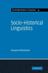 Buy Socio-Historical Linguistics: Its Status and Methodology by Suzanne Romaine | Cambridge University Press | Hardcover | 1st Edition | Higher Education Textbooks in Language & Linguistics — BookShops.in
