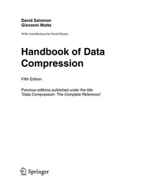 Buy Handbook of Data Compression by David Salomon, D. Bryant, Giovanni Motta | Springer | Hardcover | 5th Edition | Computer Science & Programming — BookShops.in