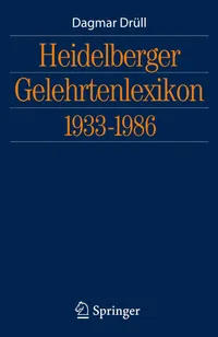Buy Heidelberger Gelehrtenlexikon 1933-1986 by Dagmar Drüll | Springer | German Hardcover Reference Book on University of Heidelberg Professors | Academic Biography Resource — BookShops.in