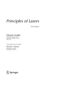Buy Principles of Lasers by Orazio Svelto | Springer Nature Hardcover | 5th Edition | Laser Physics Textbook for Graduate Students and Researchers — BookShops.in