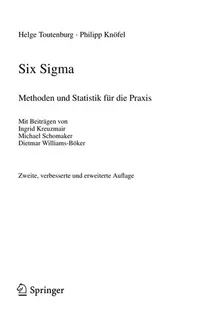 Buy Six Sigma: Methoden Und Statistik Für Die Praxis by Helge Toutenburg | Springer Verlag | Hardcover | German | 2nd Edition | Business & Economics — BookShops.in