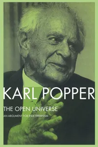 Buy The Open Universe: An Argument for Indeterminism by Karl Popper | Routledge Hardcover | Philosophy of Science | ISBN 9780415078658 — BookShops.in