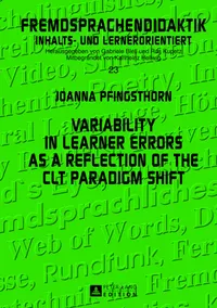 Buy Variability in Learner Errors as a Reflection of the CLT Paradigm Shift: Buy Online at Bookshops.in | Rita Kupetz & Joanna Pfingsthorn — BookShops.in