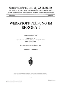 Buy Werkstoff-Prüfung im Bergbau: 1,3 (Wissenschaftliche Abhandlungen der Deutschen Materialprüfungsanstalten. II. Folge) Hardcover by Kenneth A. Loparo – Springer Verlag – German Edition – Chemistry & Science Textbook – Bookshops.in — BookShops.in