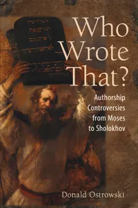 Buy Who Wrote That?: Authorship Controversies from Moses to Sholokhov by Donald Ostrowski | Northern Illinois University Press | Hardcover | English | Higher Education Textbooks | European Literature — BookShops.in