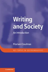 Buy Writing and Society: An Introduction by Florian Coulmas | Cambridge University Press | Hardcover | Sociolinguistics Textbook — BookShops.in