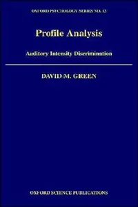 Buy Profile Analysis (English, David Marvin Green) — BookShops.in