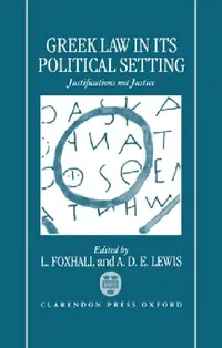 Buy Greek Law in Its Political Setting (English, L. Foxhall | A. D. E. Lewis) — BookShops.in