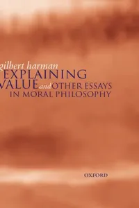 Buy Explaining Value (English, Gilbert Harman) — BookShops.in