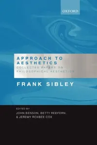 Buy Approach to Aesthetics (English, Frank Sibley | H. B. Redfern | Jeremy Roxbee Cox) — BookShops.in