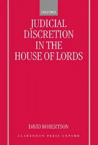 Buy Judicial Discretion in the House of Lords (English, David Robertson) — BookShops.in