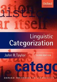 Buy Linguistic Categorization (English, John R. Taylor) — BookShops.in