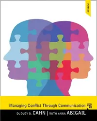 Buy Managing Conflict through Communication (English, Dudley Cahn | Ruth Abigail) — BookShops.in