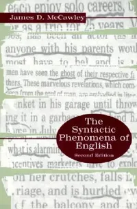 Buy The Syntactic Phenomena of English by James D. McCawley | Hardcover | 2nd Edition | University of Chicago Press | Linguistics Textbook — BookShops.in