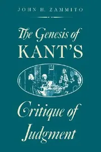 Buy The Genesis of Kant's Critique of Judgment (English, John H. Zammito) — BookShops.in